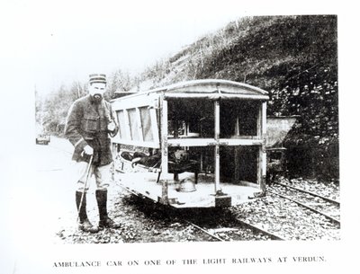 Ambulance Car on One of the Light Railways at Verdun, c.1916 by Unbekannt Unbekannt